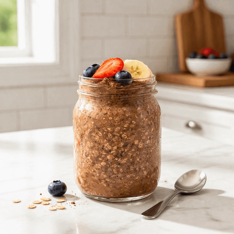 Chocolate Super Greens Overnight Oats