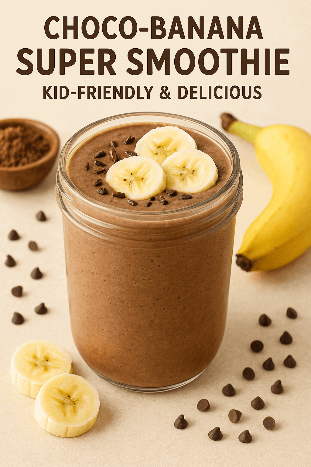 Choco-Banana Super Smoothie Recipe (Kid-Friendly & Delicious)