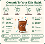 Infographic talking about the benefits of LittleVitz for kids health