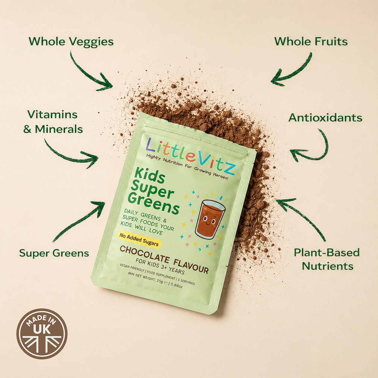 Kids Super Greens Trial & Travel Pouch